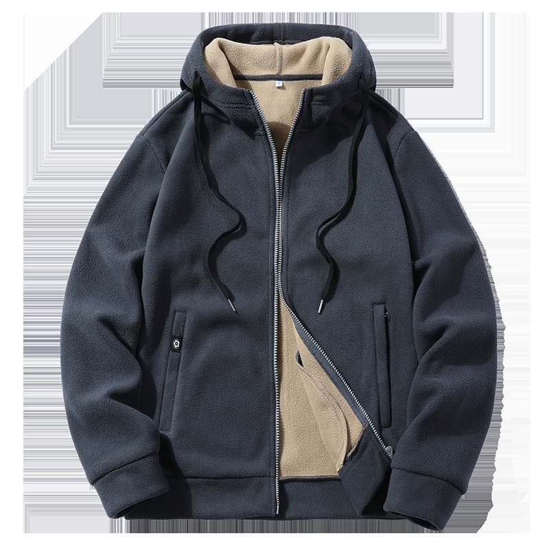 Abrigo polar con capucha para hombre uso exterior