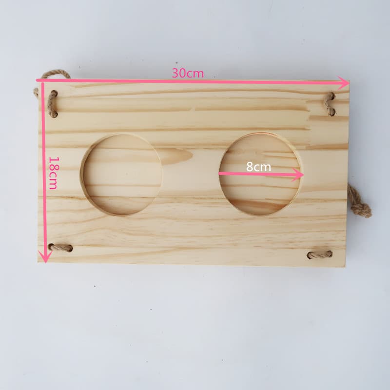 Marco de heno de madera para mascotas pequeñas