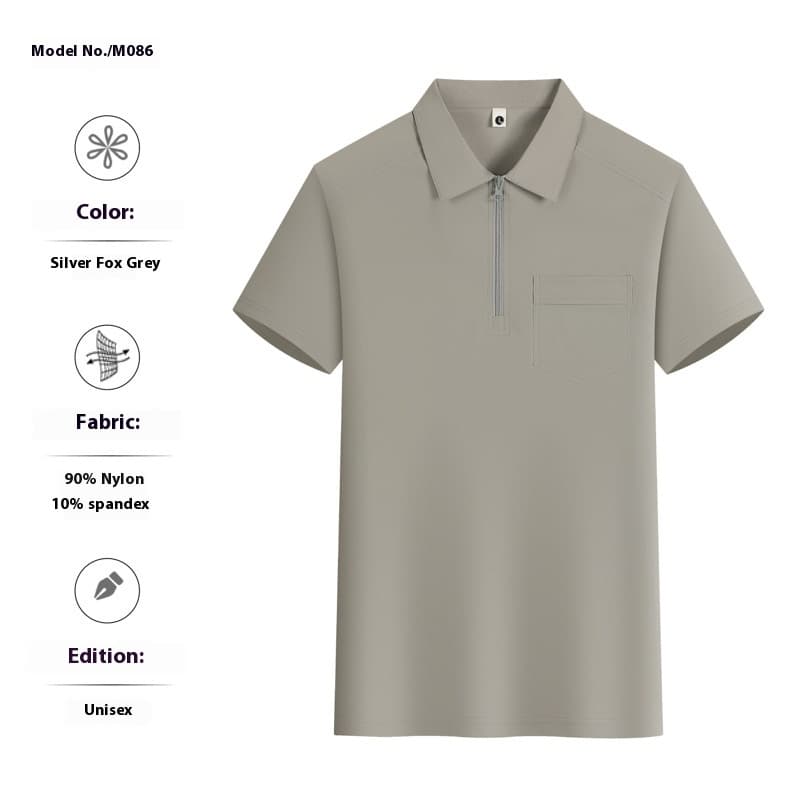 Camisa corta con bolsillos con cierre y solapa