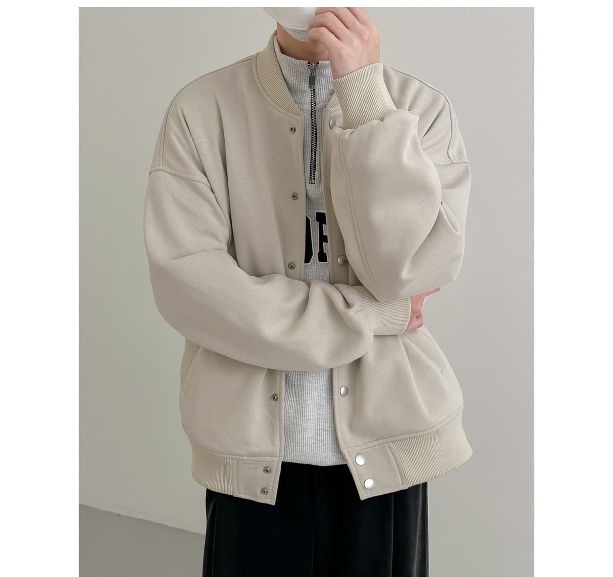 Chaqueta de ocio y deporte con cuello de béisbol