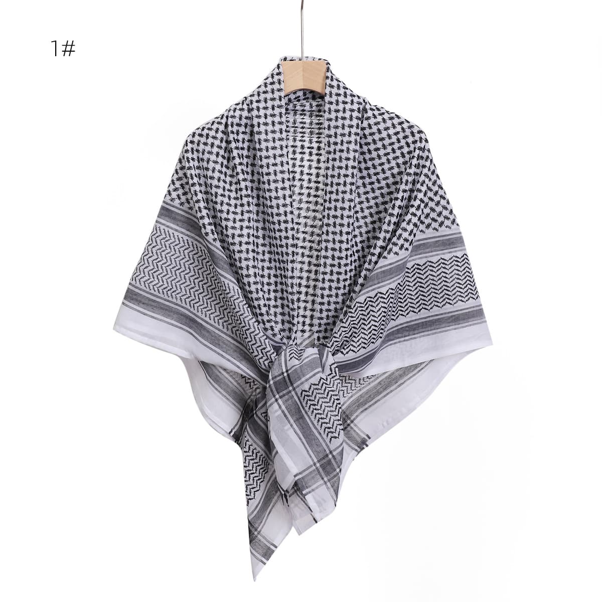 Bufanda cuadrada grande jacquard onda para hombre