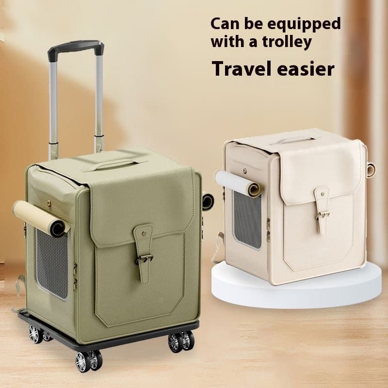 Bolsa plegable para gatos con capacidad grande y ruedas