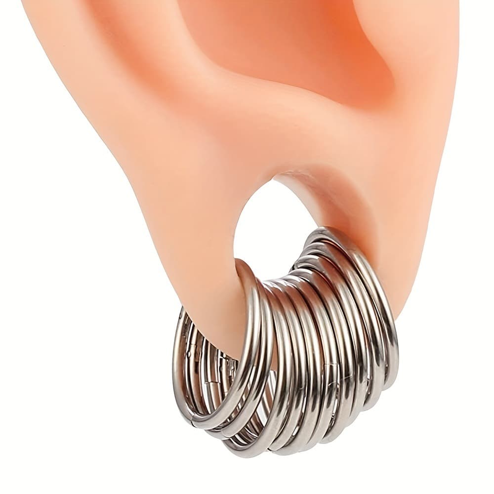 Aretes de acero inoxidable pequeños cerrados