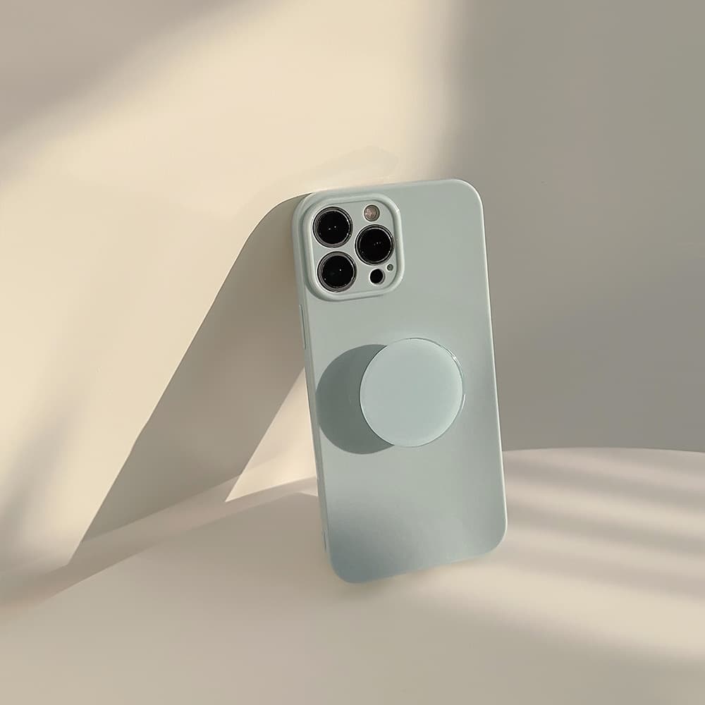 Funda de teléfono con soporte color sólido
