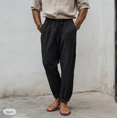 Pantalones deportivos con cintura elástica para hombre
