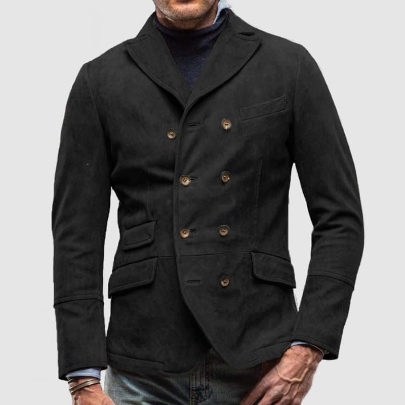 Chaqueta retro casual para hombres con bolsillos