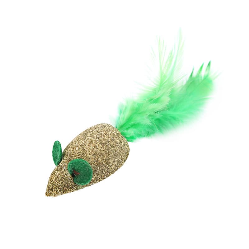 Juguete para gato con catnip, diseño de pez y ratón