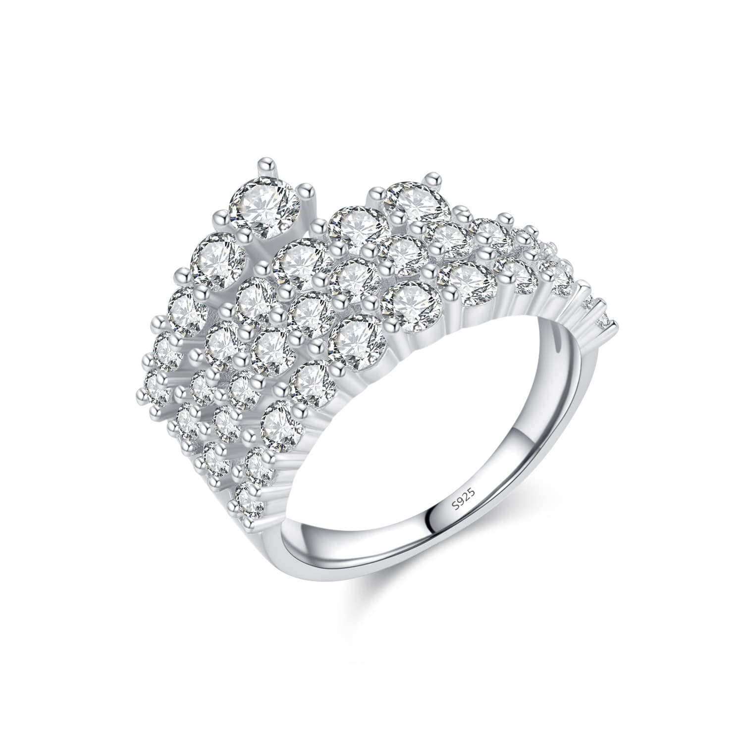 Anillo de plata S925 con diseño minimalista moderno