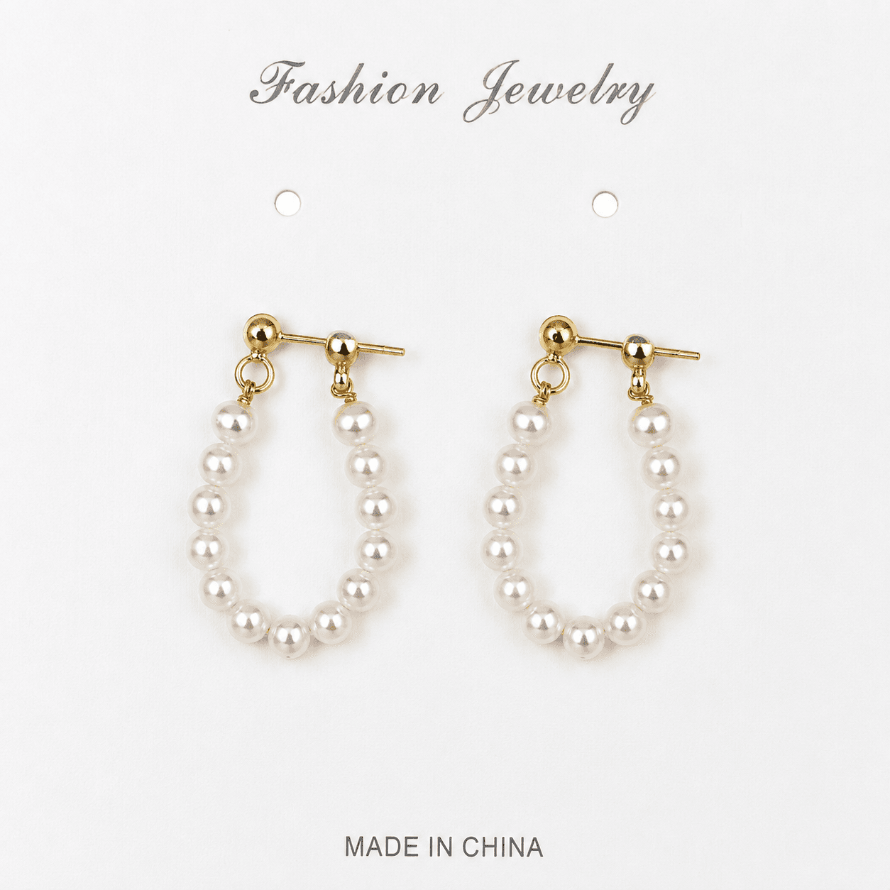 Aretes de perlas minimalistas con aro continuo