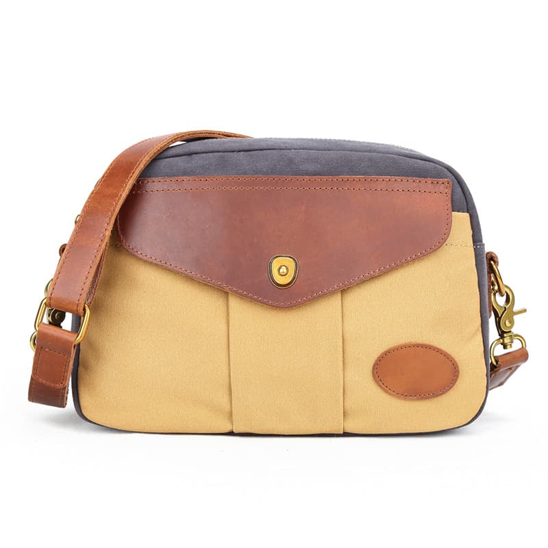 Bolsa de lona color bloqueado estilo retro