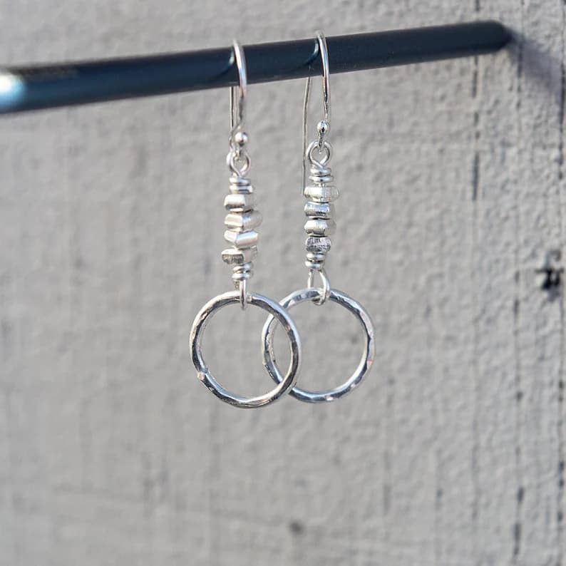 Aretes colgante redondo estilo retro bohemio