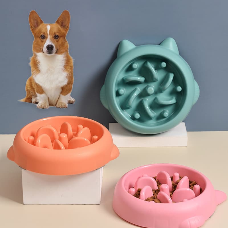 Cuenco comedero lento para perros y gatos, antiasfixia
