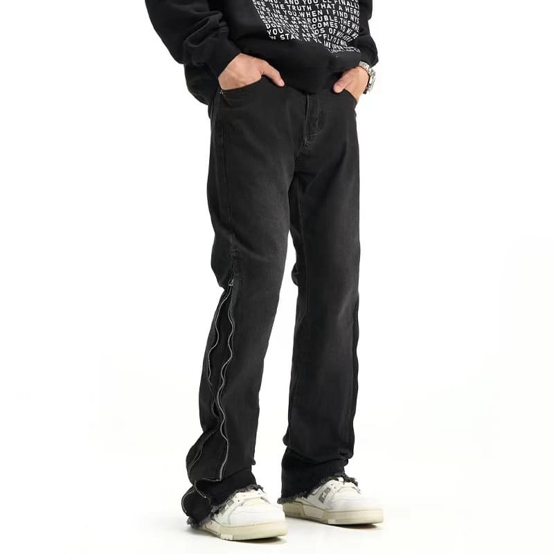 Pantalones vaqueros americanos cierre lateral moderno