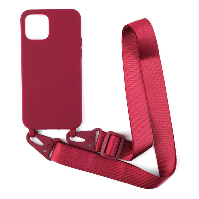 Funda de teléfono con cordón, colores sólidos