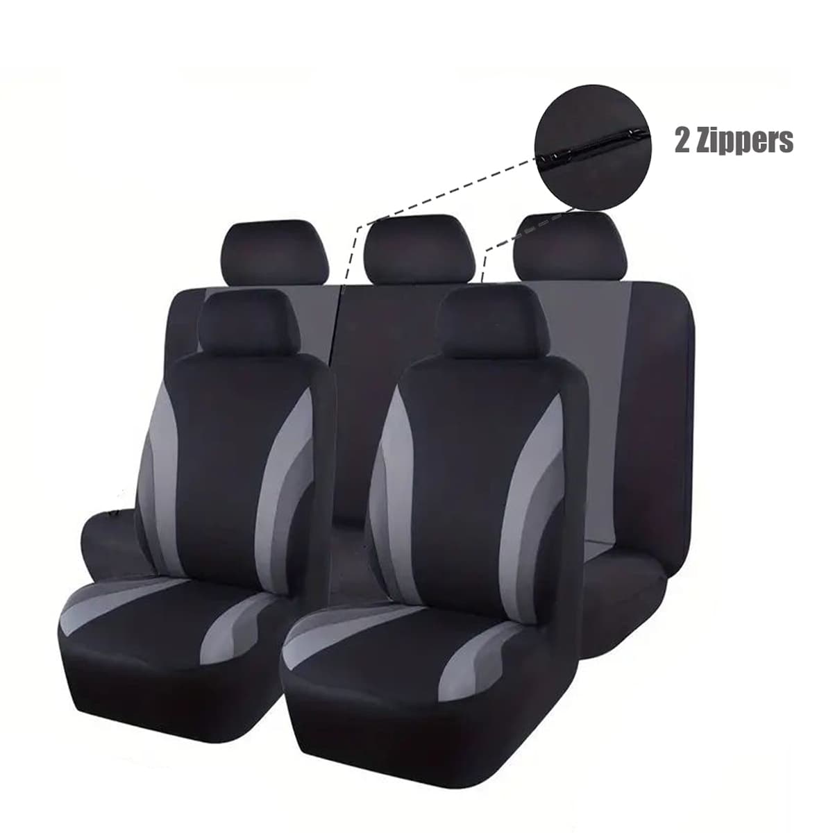 Funda de asiento auto 5 asientos, diseño clásico, 2mm