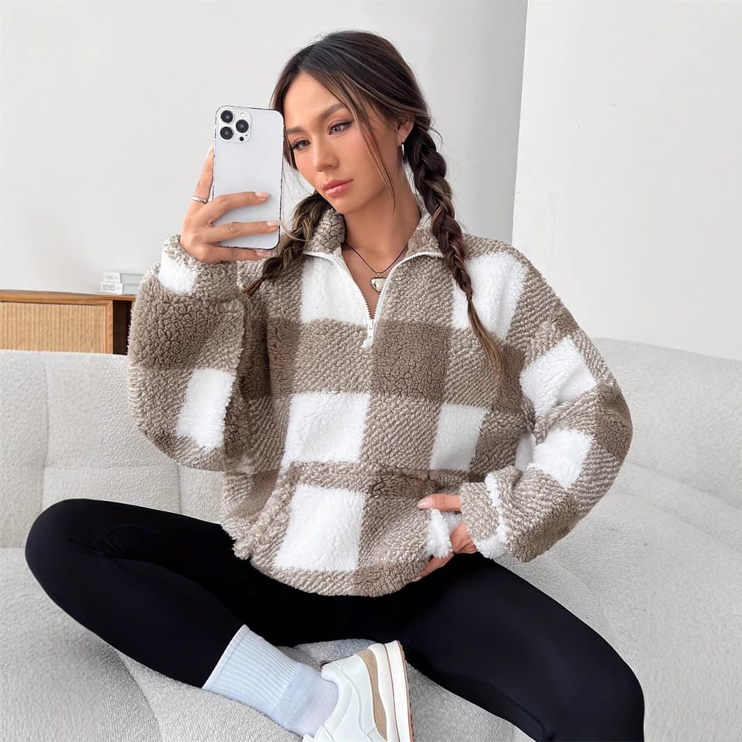Sudadera casual suelta y cálida para mujeres