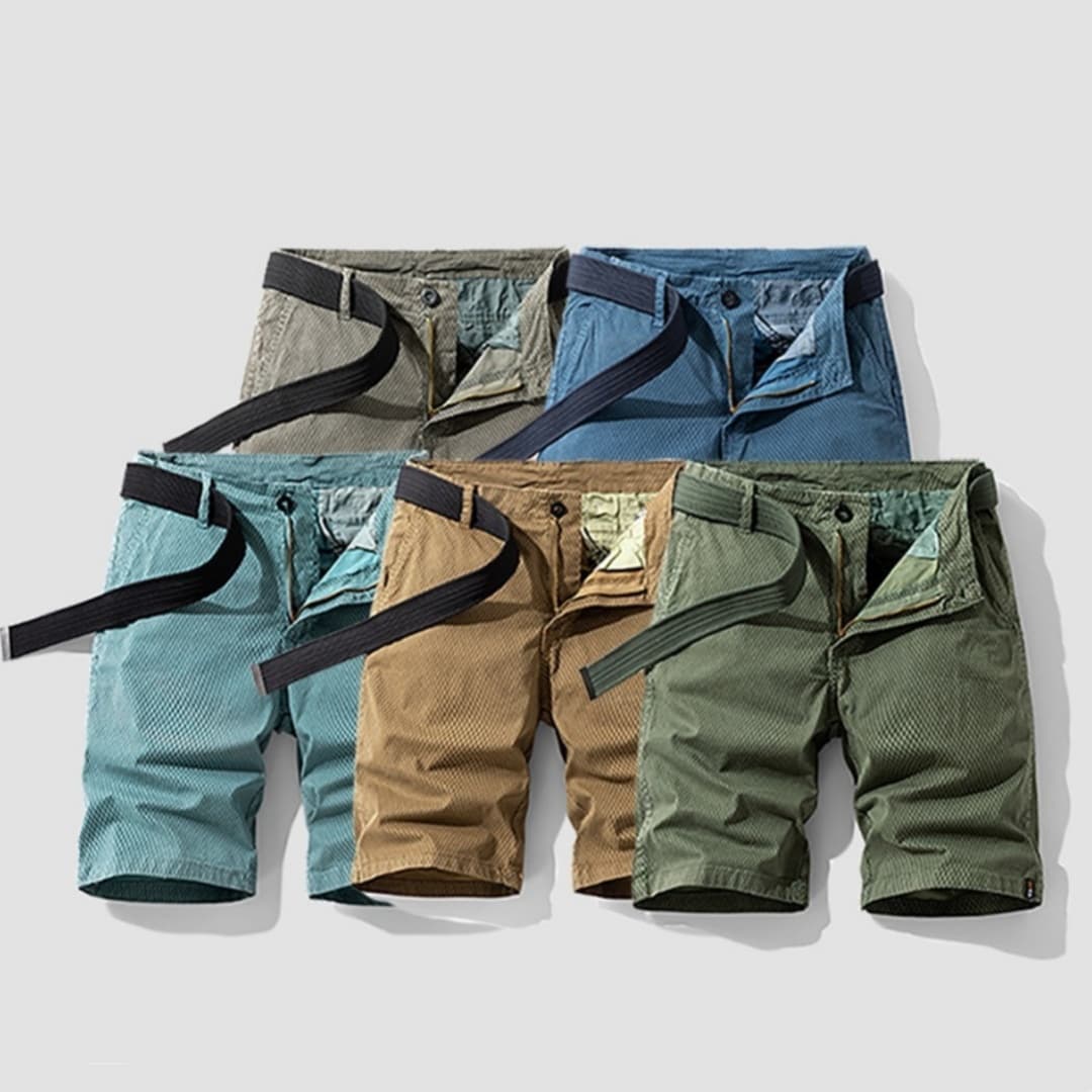 Pantalones cortos cargo a rayas retro para verano