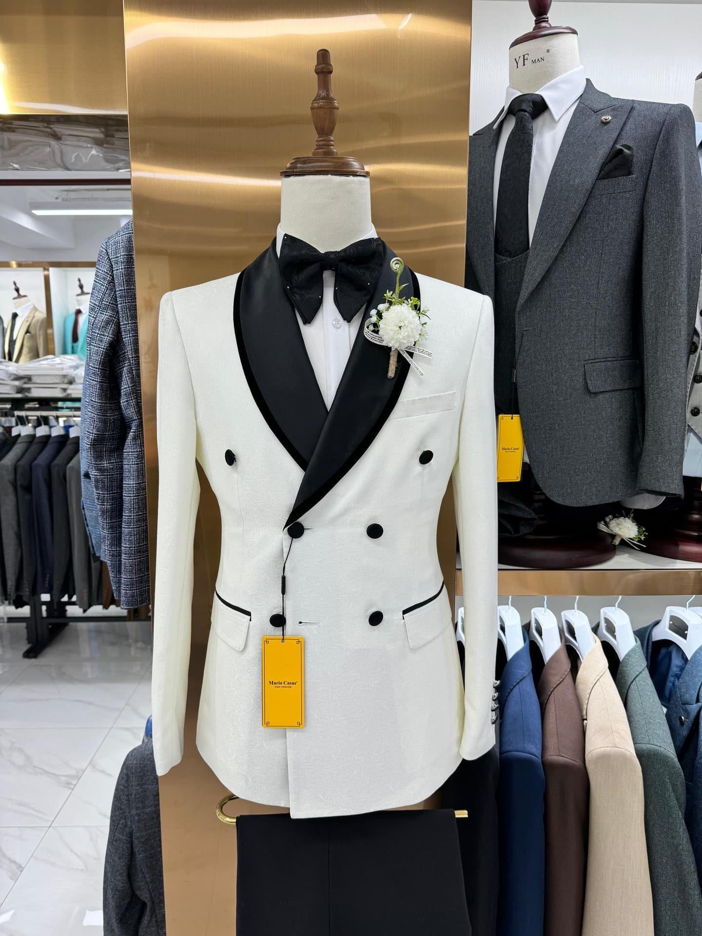 Traje slim de 2 piezas para hombre, elegante para bodas