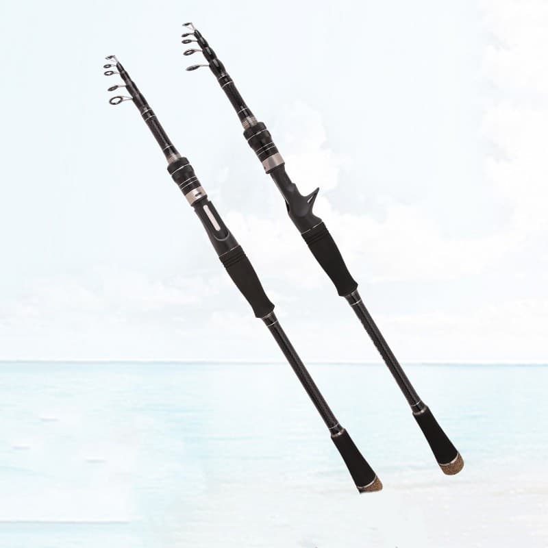 Caña de pesca de carbono ultraligera telescópica