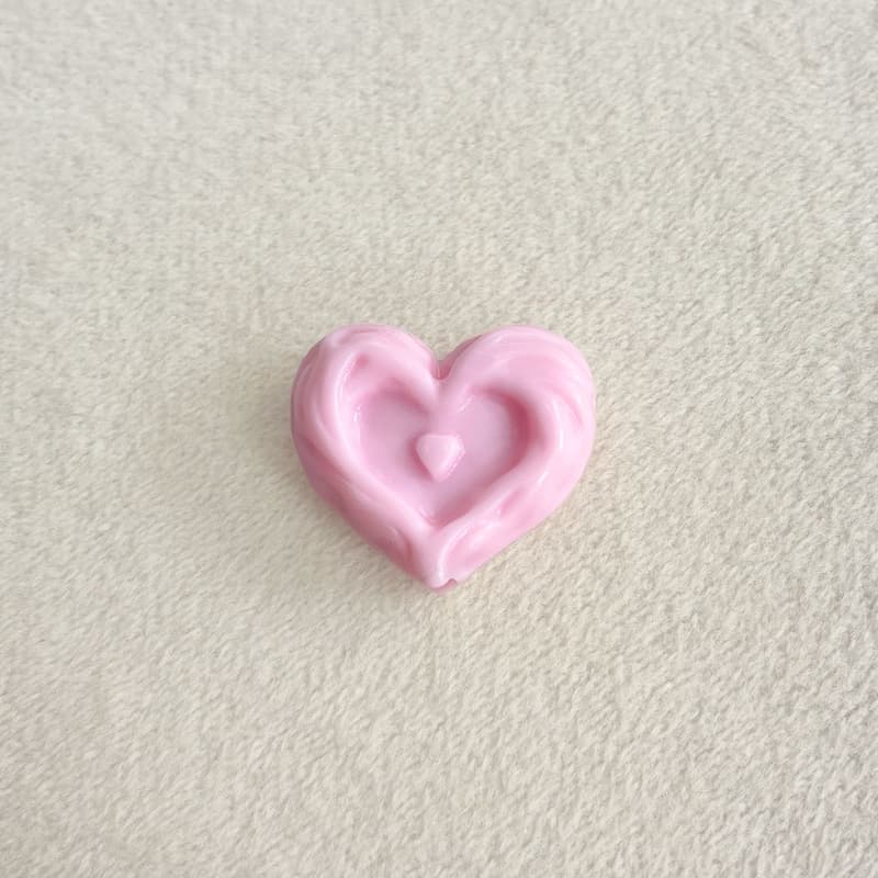 Cuentas de corazón acrílico brilloso para joyería DIY