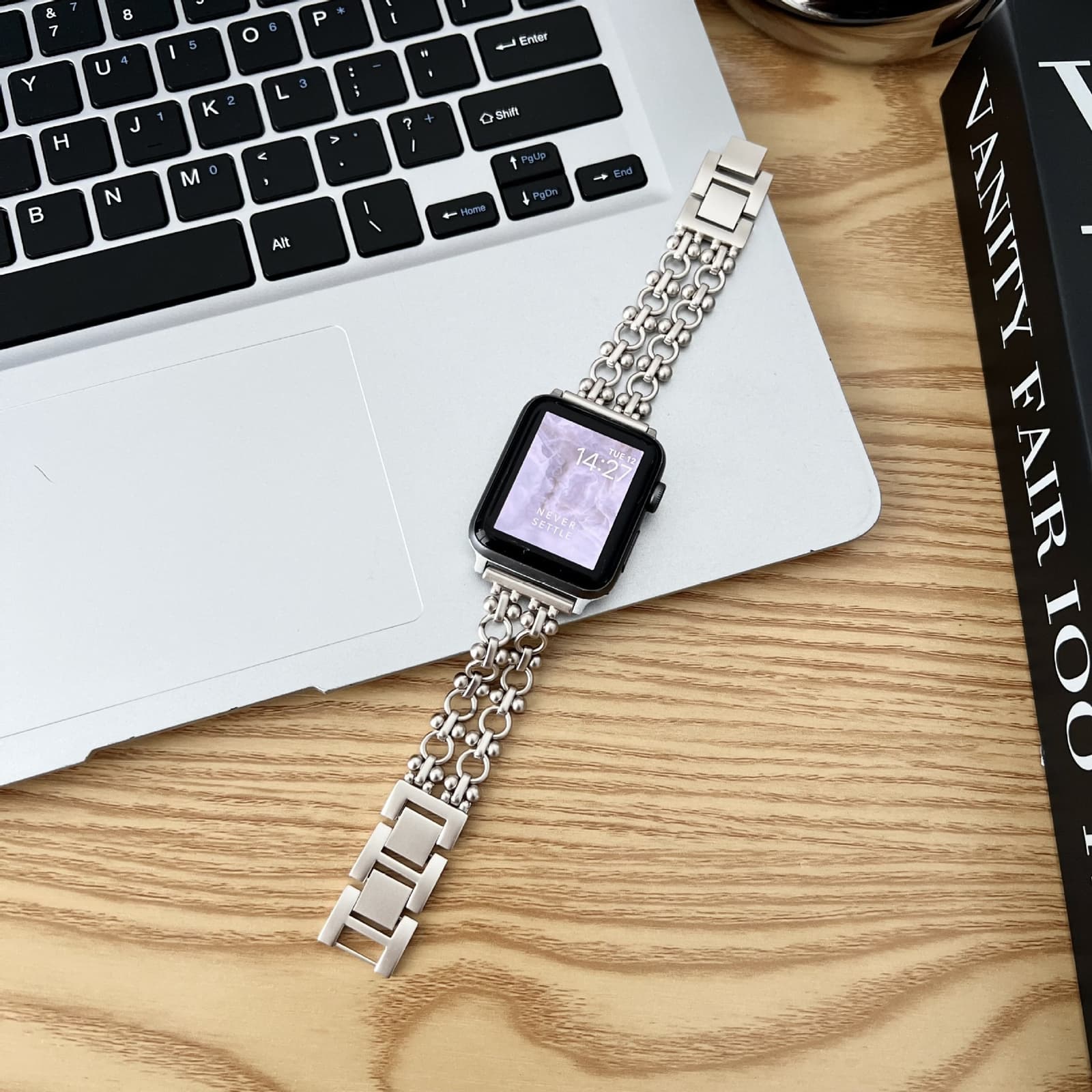 Correa metálica de cadena doble para Apple Watch