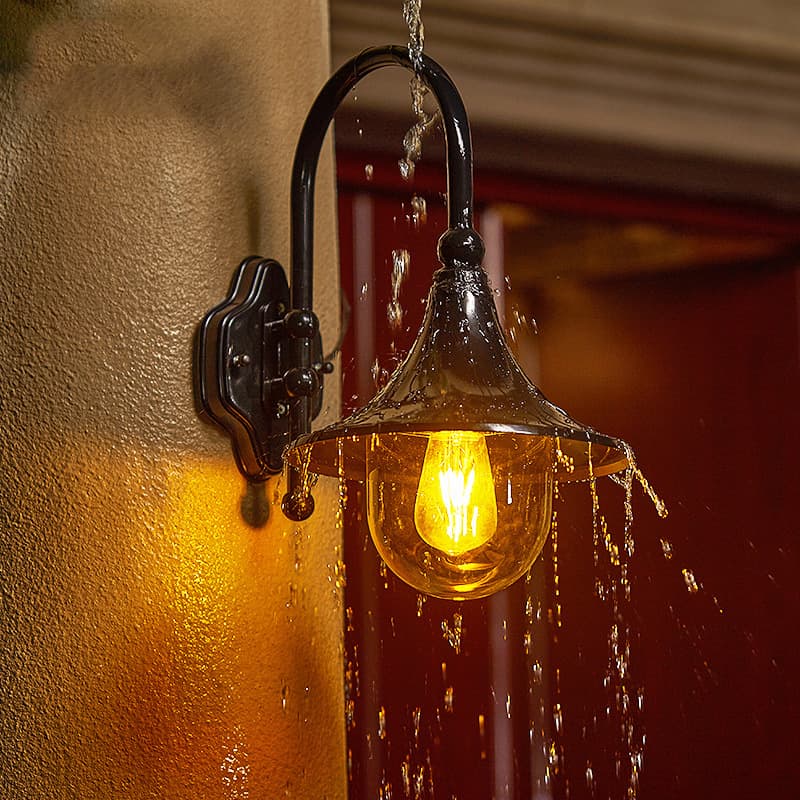 Lámpara de pared exterior aluminio luz cálida
