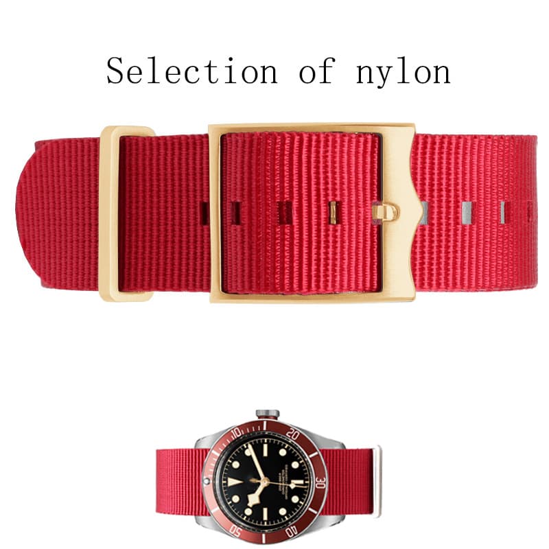 Correa de reloj nylon con hebilla tipo pasador