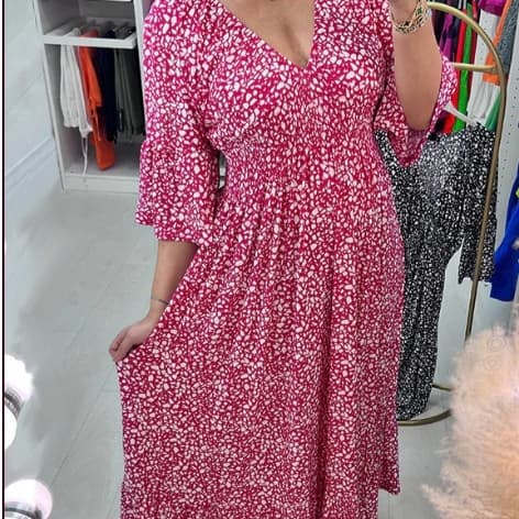 Vestido playa con escote en V estilo europeo
