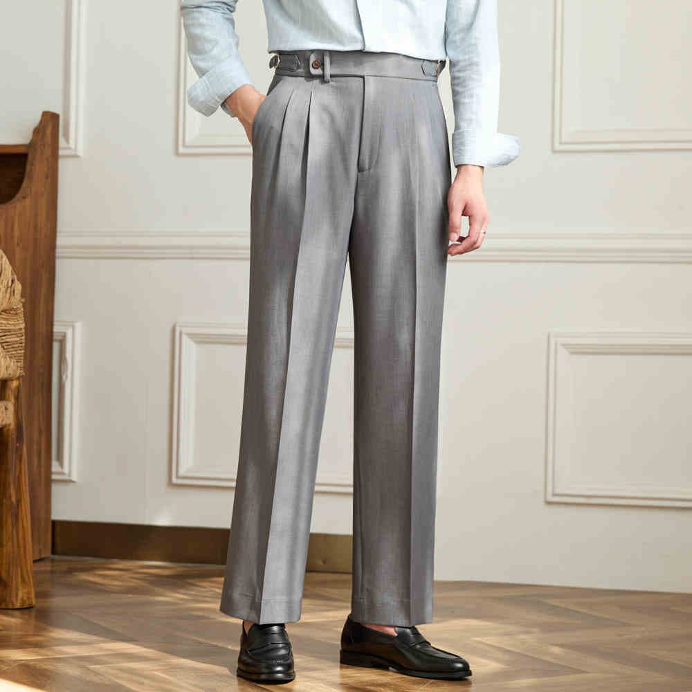 Pantalones casuales de pierna ancha y cintura alta