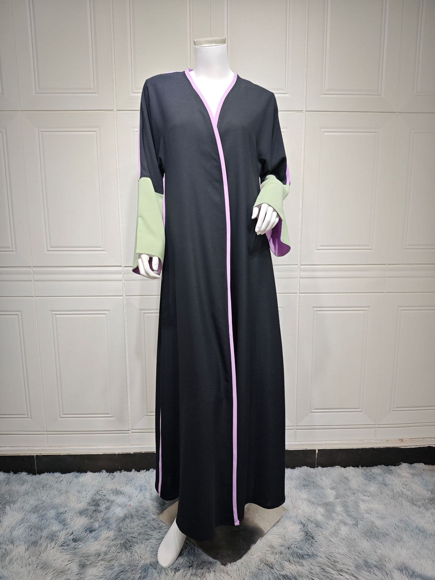 Cardigan elegante con mangas acampanadas de poliéster