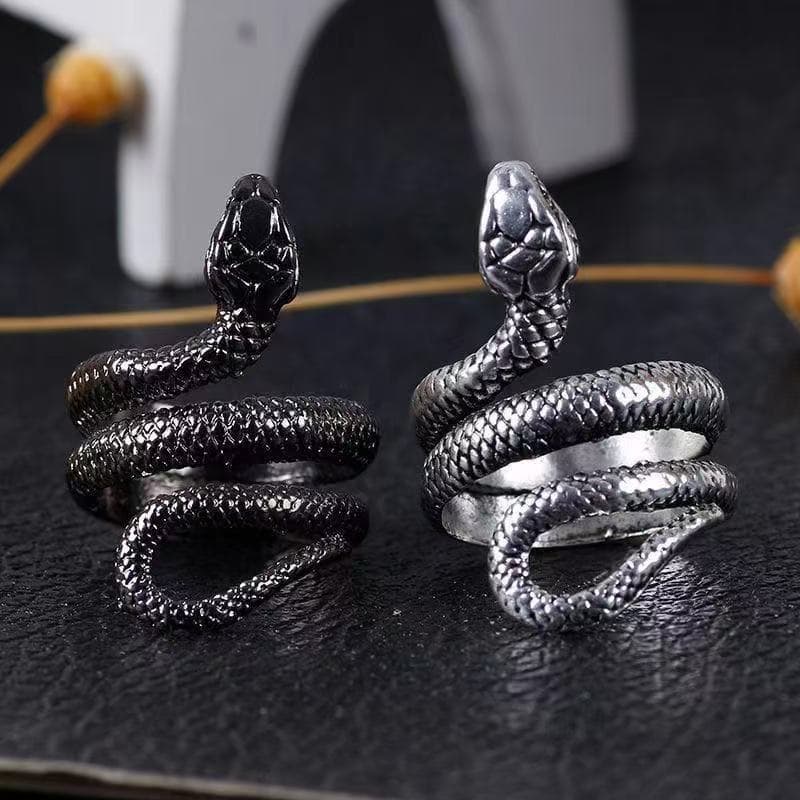 Anillo abierto de serpiente vintage