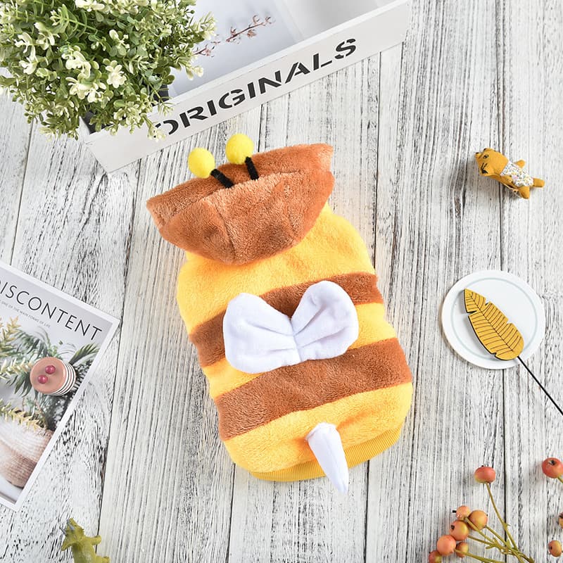 Disfraz de abeja cálido para gato y perro otoño invierno