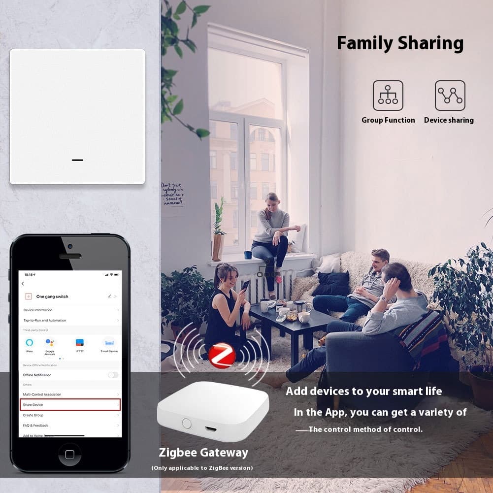 Botón inteligente para hogar con control por voz