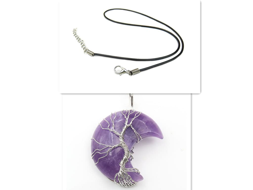 Collar artesanal piedra natural árbol de la vida