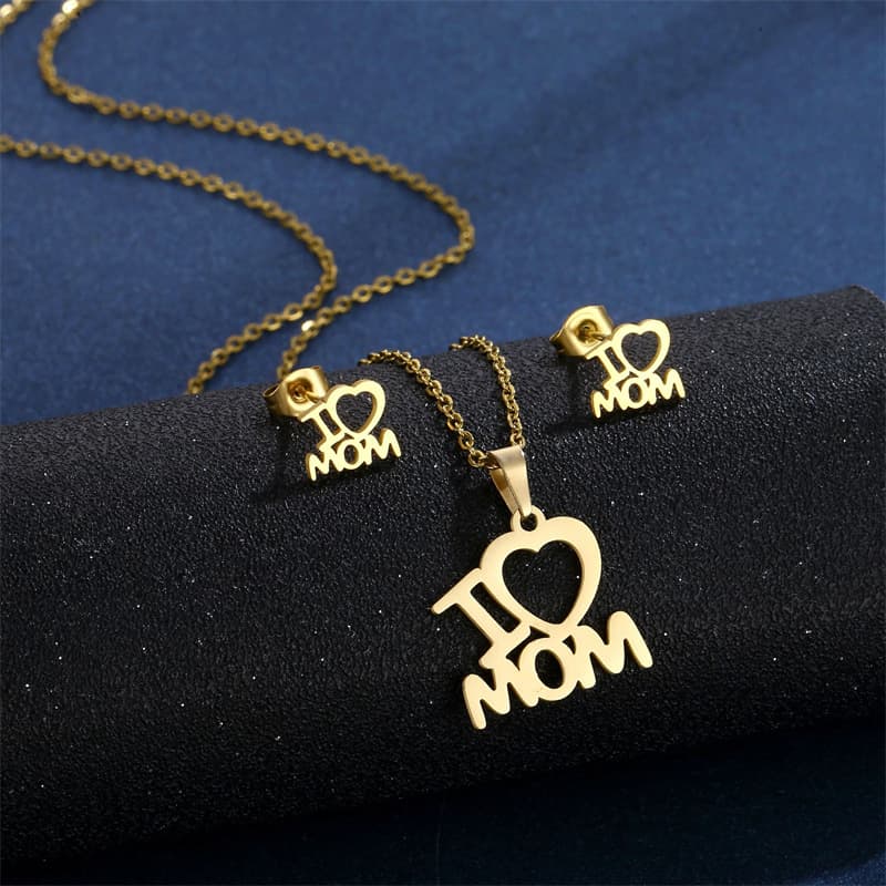 Conjunto de joyas para el día de la madre en acero
