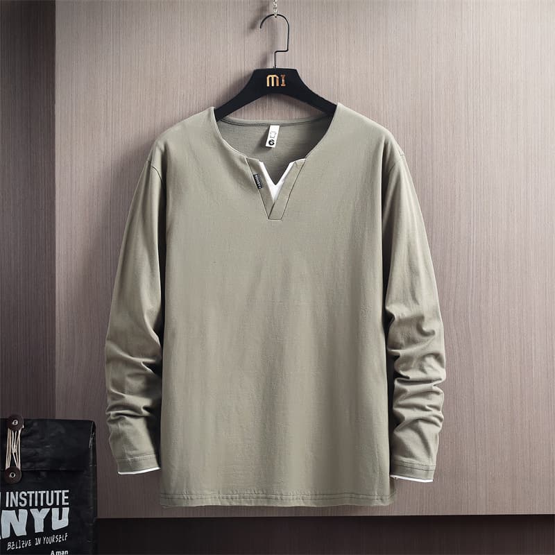 Sudadera casual de manga larga para hombre en algodón