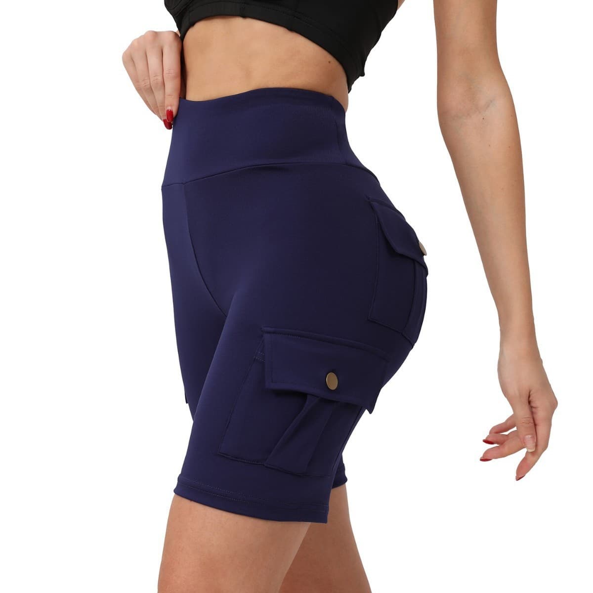 Pantalones yoga talle alto con bolsillos levantacaderas