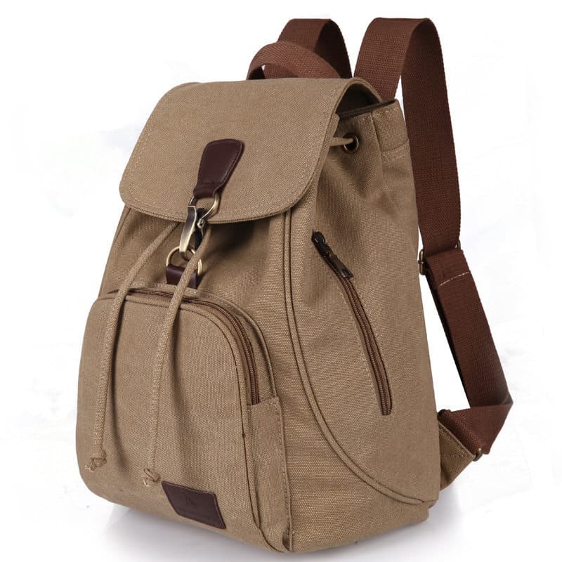 Mochila de lona vintage para estudiantes