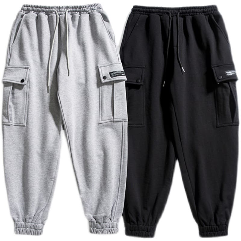 Pantalones de buzo y overoles de color sólido japonés