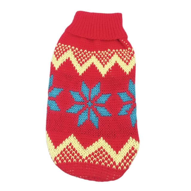 Suéter tejido navideño para mascotas con estampado