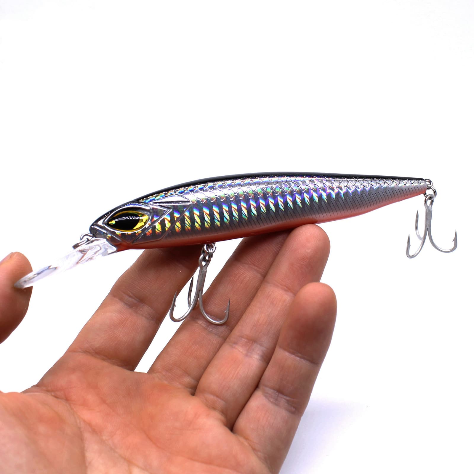 Señuelo pesca flotante 14cm triple anzuelo reforzado