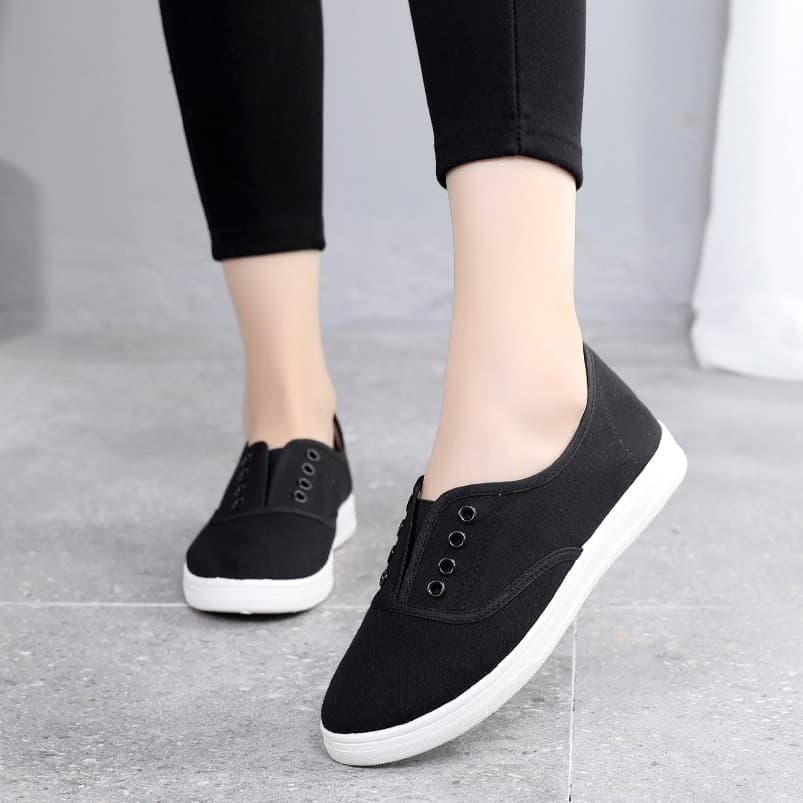 Zapatos casual de lona con suela plana