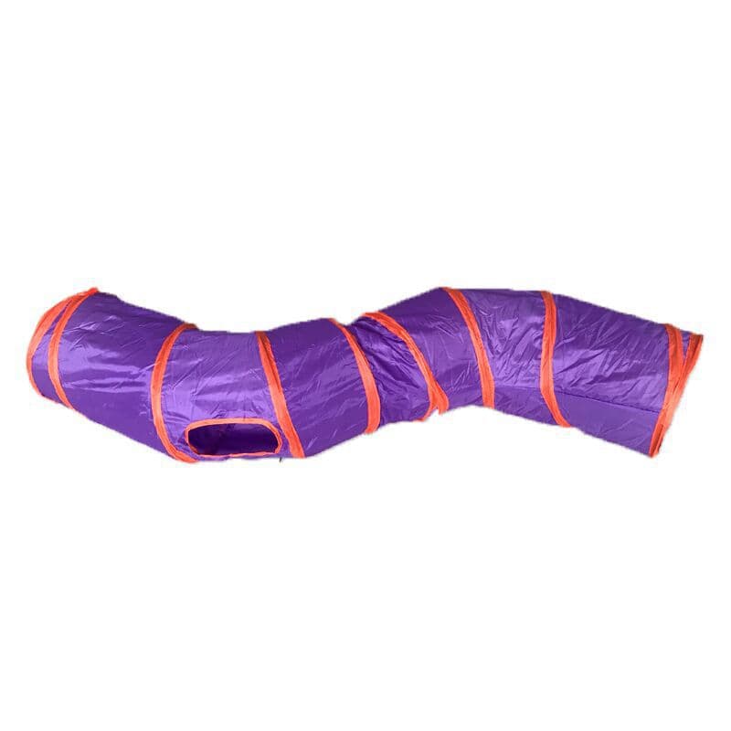 Túnel para gatos forma S, plegable y colorido