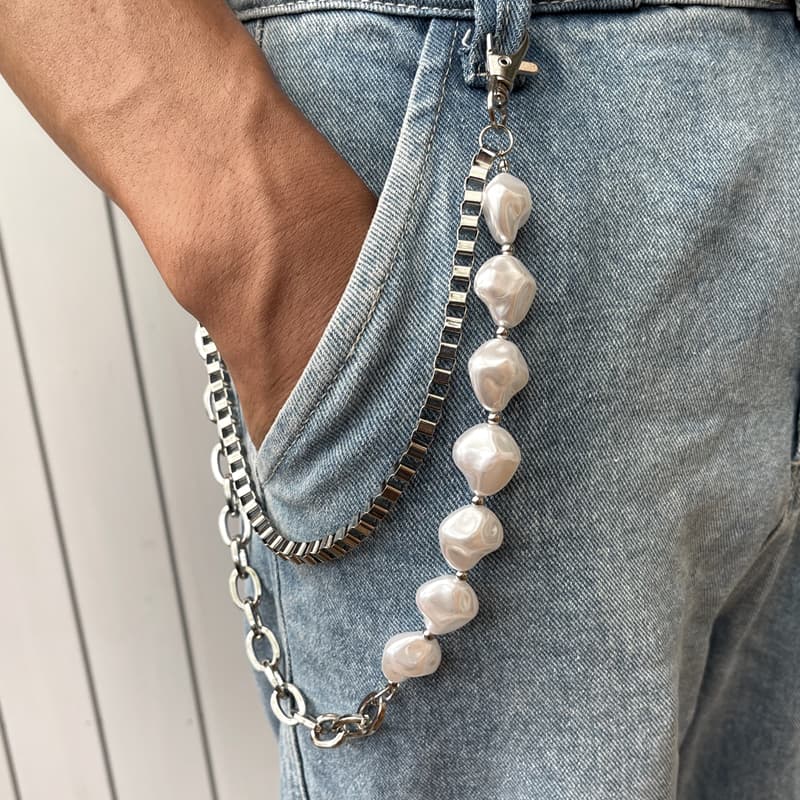 Cadena para cintura con perlas decorativas