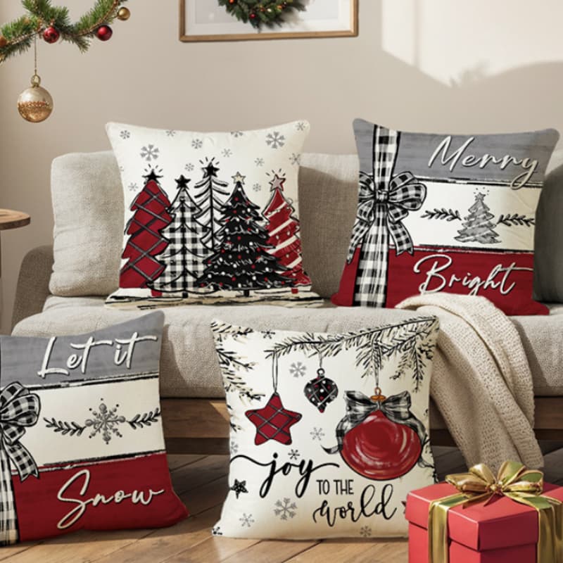 Funda de cojín navideño, decoración festiva