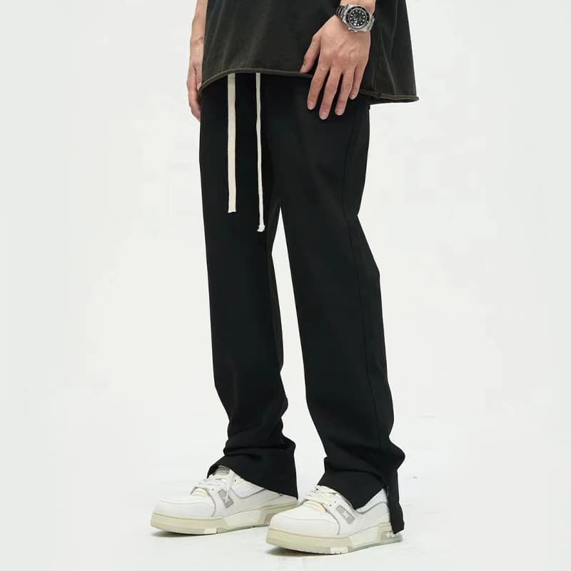 Pantalones casuales rectos con cierre pequeño