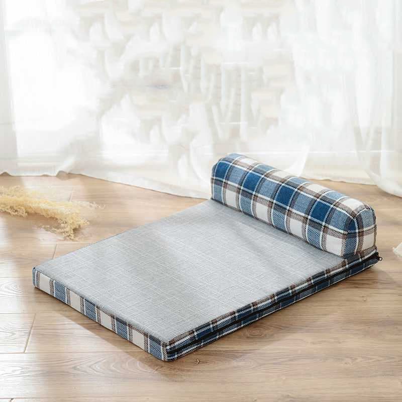 Cama sofá para perro de lino removible y lavable