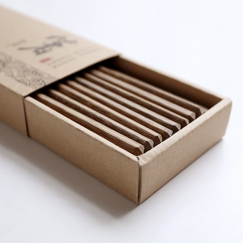 Juego de 10 pares de palillos de madera con caja de regalo