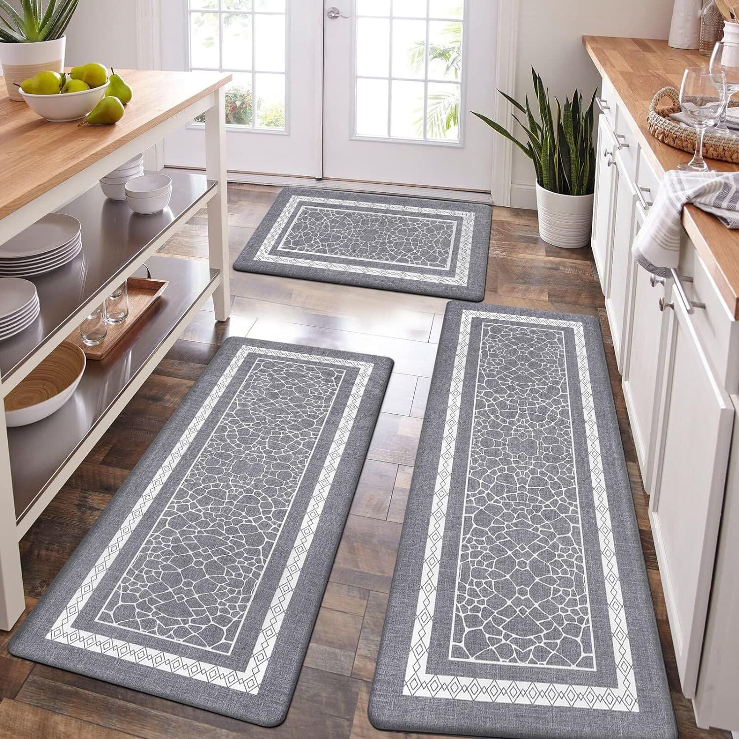 Tapete antifatiga para cocina impermeable y fácil de limpiar