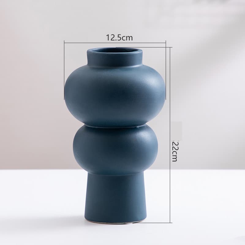 Jarrón de cerámica estilo nórdico minimalista